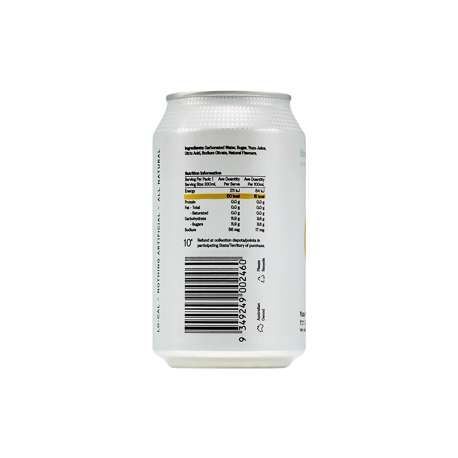 Yuzu Lo-Cal Soda 330ml Cans x 24 - Image 6